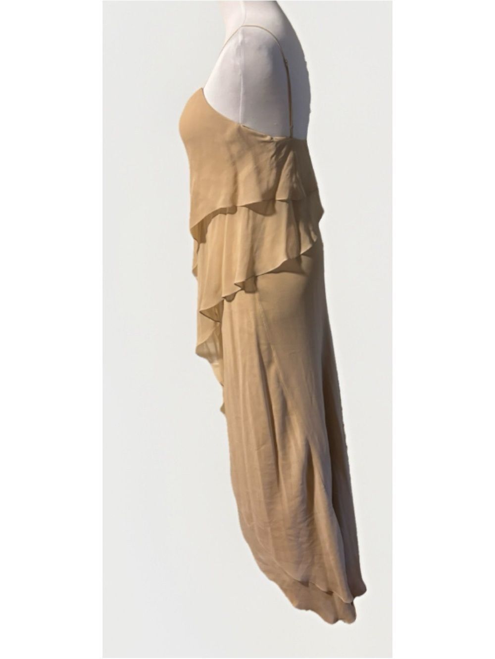 Haute Hippie Silk Cascade Slip Dress In Champagne Size XS~ Excellent - Picture 4 of 7